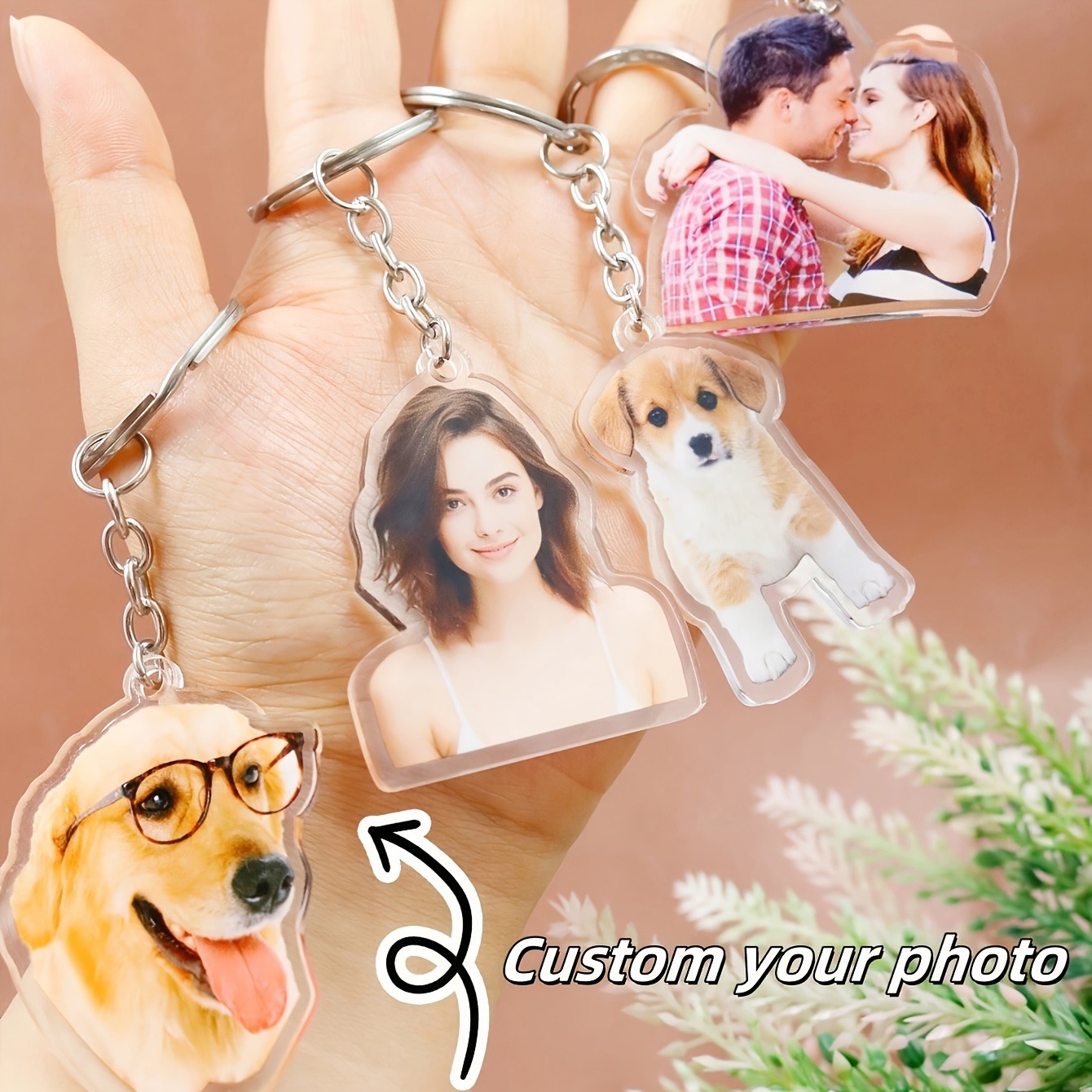 Phone Accessories Charms - 1 Llavero Acrílico Personalizado con Foto