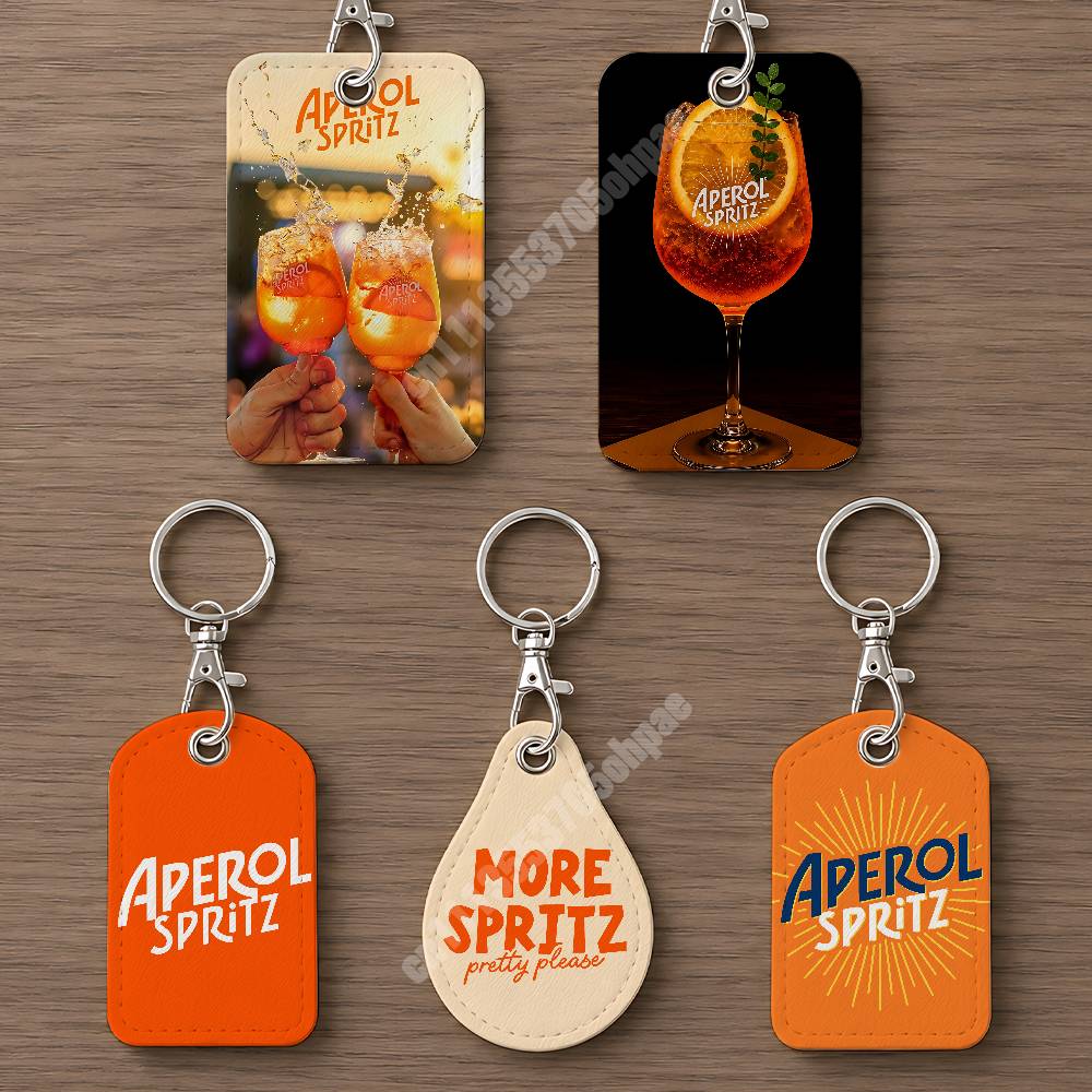 Phone Accessories Charms - Llavero de Cuero con Porta Tarjetas